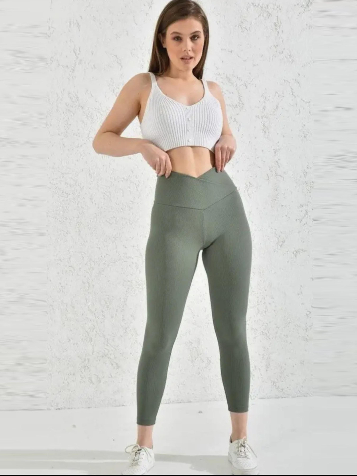 Леггинсы H&M модель 8510611wer_Хаки Фото