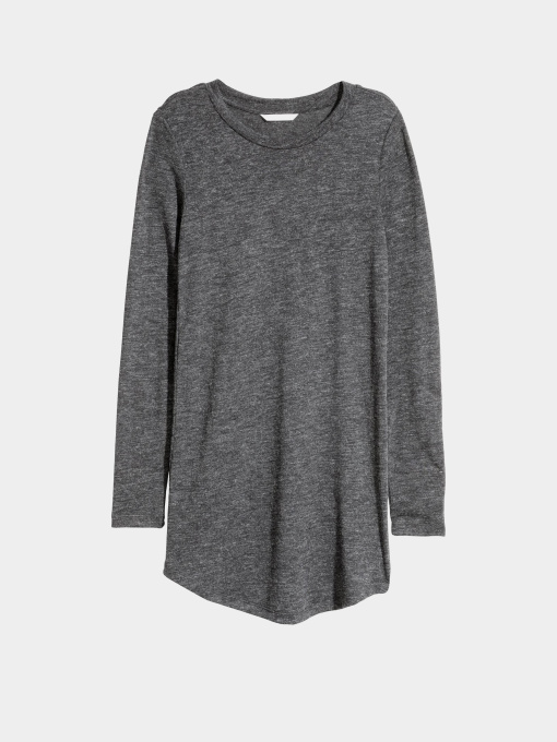 Лонгслів H&M модель 5369686RP21_Темно- серый Фото