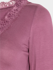 Лонгслив H&M модель 5094366log_Темно-розовый Фото