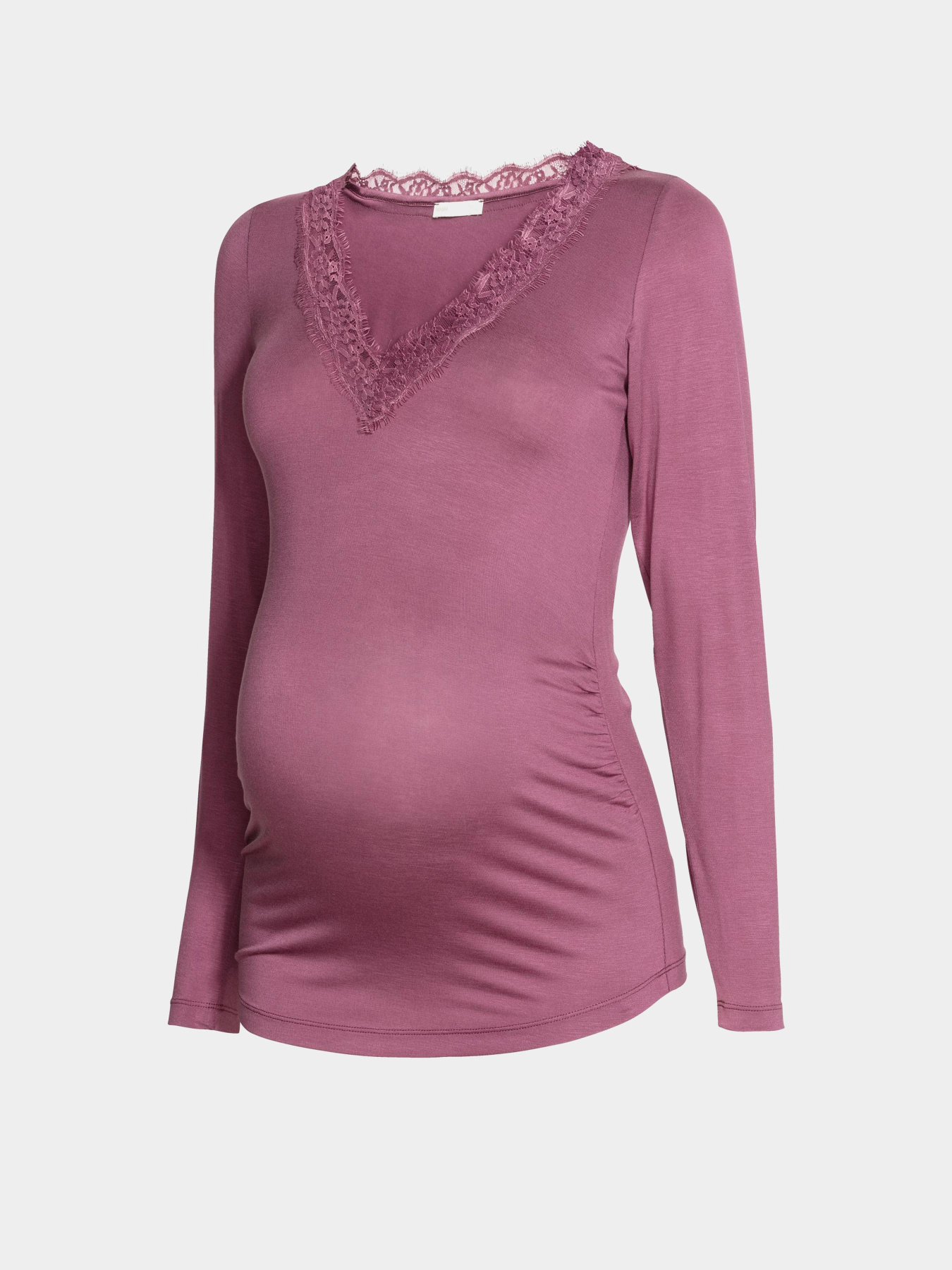 Лонгслив H&M модель 5094366log_Темно-розовый Фото