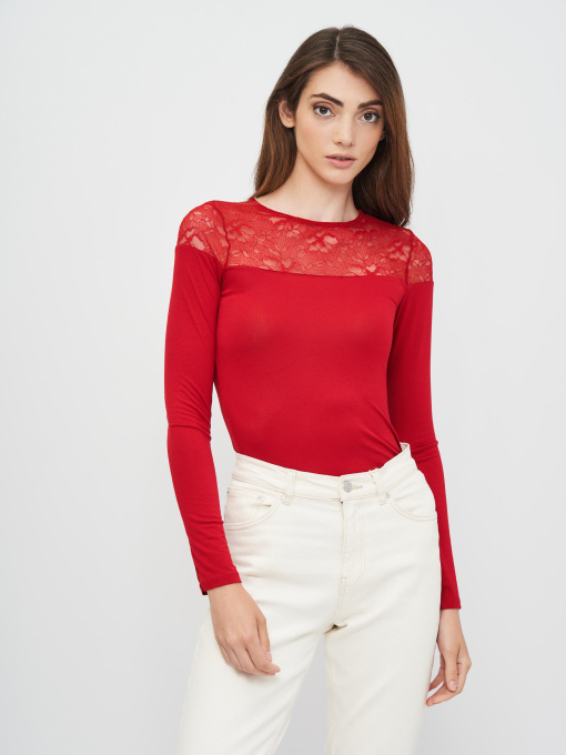 Лонгслів H&M модель 7994270sm_Красный Фото