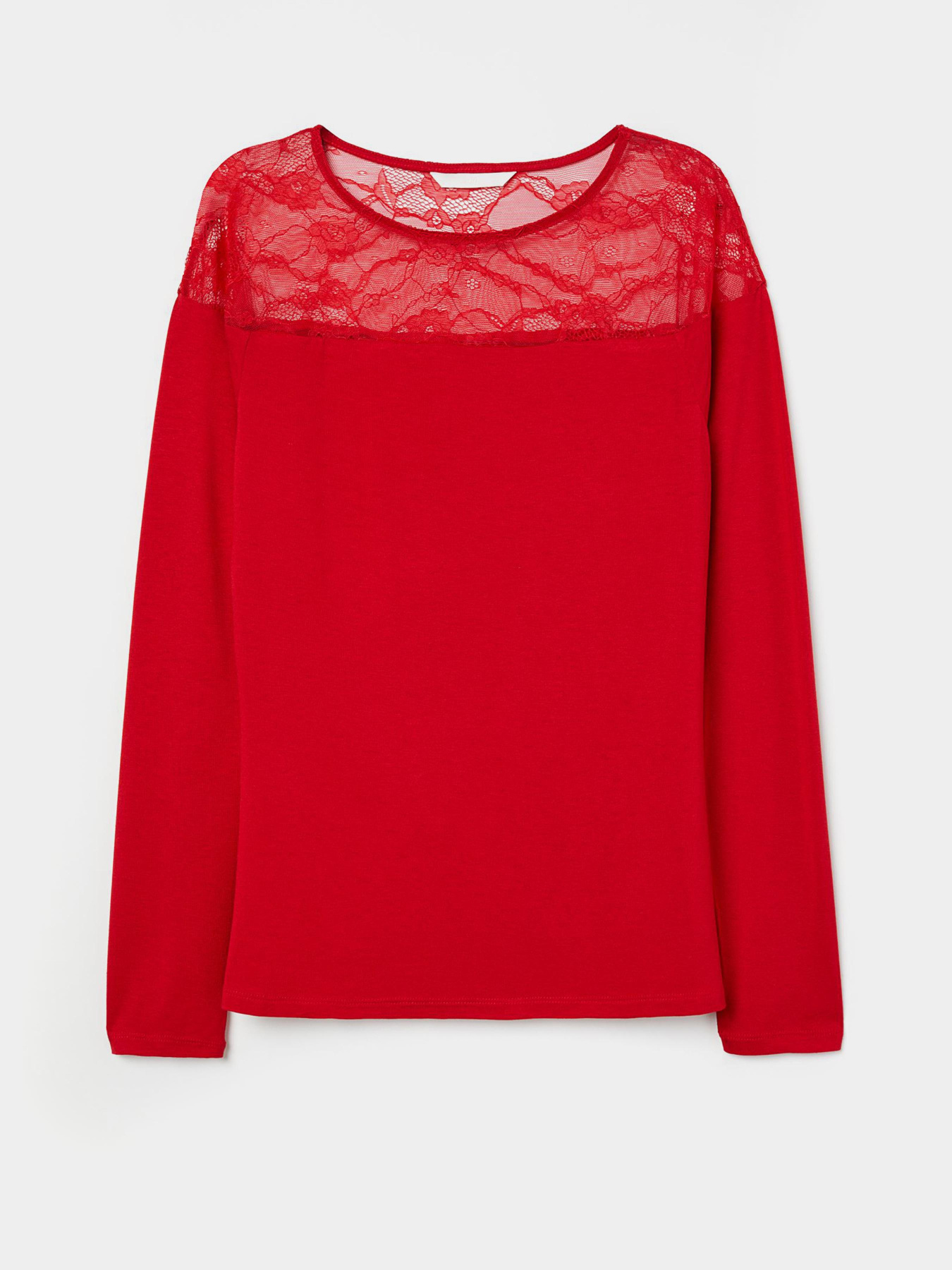 Лонгслів H&M модель 7160998RP11_Красный Фото