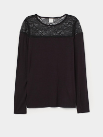 Лонгслив H&M модель 7994270log_Черный Фото