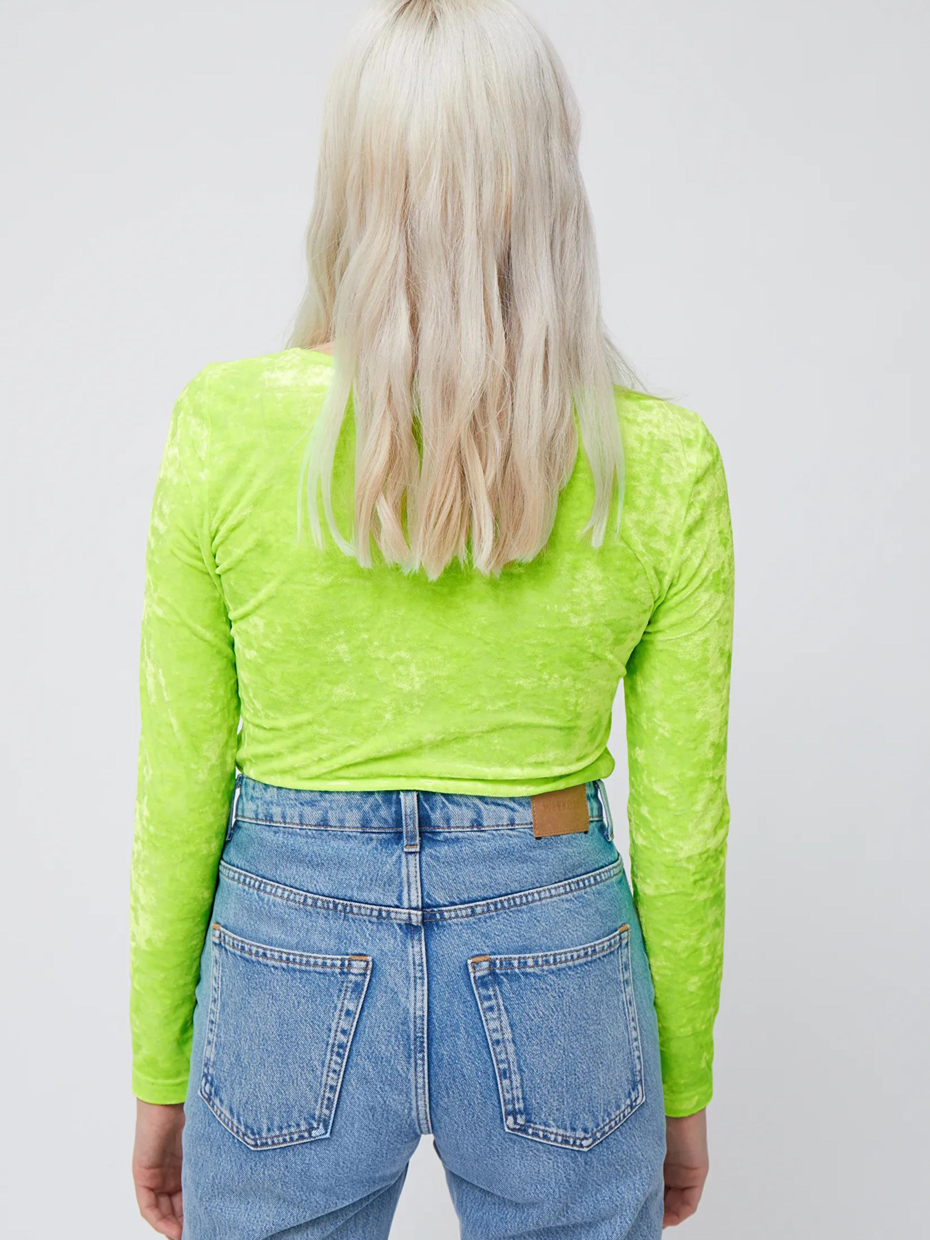 Лонгслив Weekday модель 8490570bar_Салатовый Лонгслив Weekday модель 8490570bar_Салатовый Фото