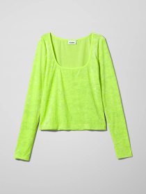 Лонгслив Weekday модель 8490570bar_Салатовый Лонгслив Weekday модель 8490570bar_Салатовый Фото