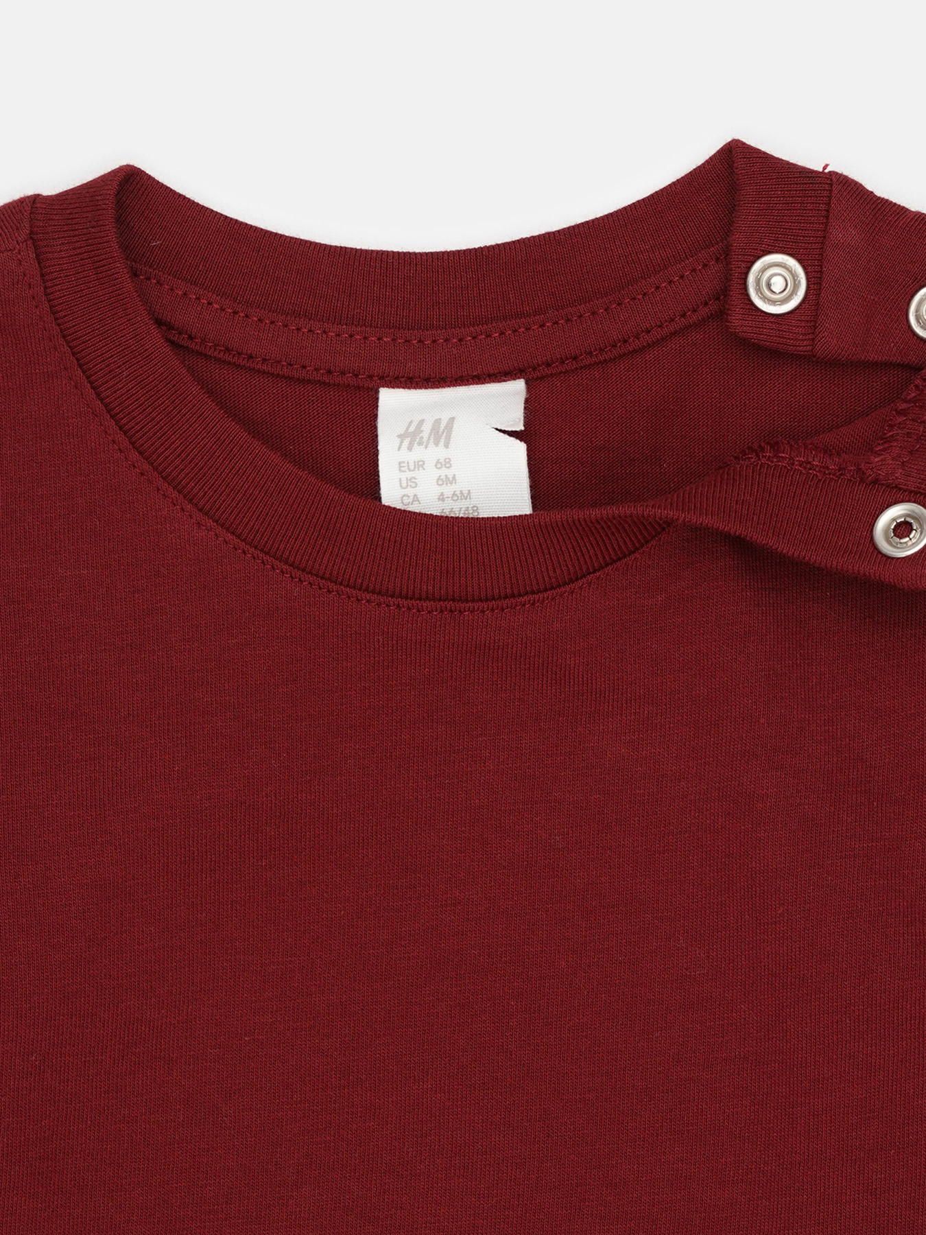 Лонгслив H&M модель 8180864arl_Бордовый Фото