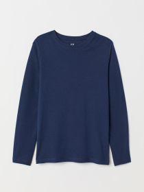 Лонгслив H&M модель 5751566ral_Темно-синий Фото