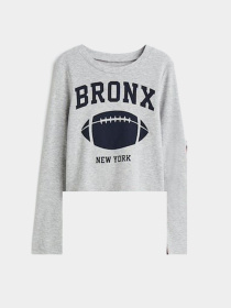 Лонгслив H&M модель 6892034rаl_Серый Фото