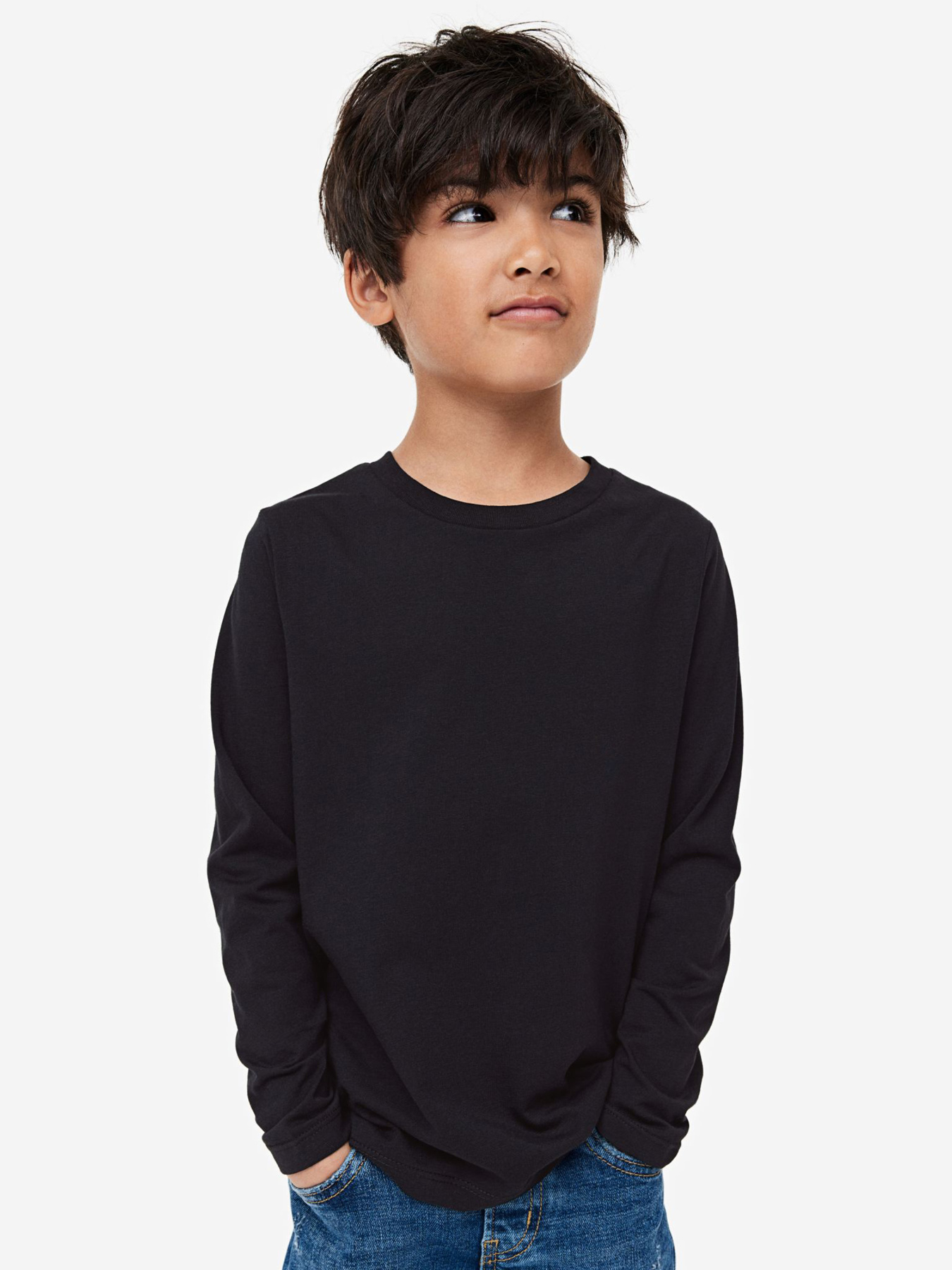 Лонгслів H&M модель 5663206ral_Черный Фото