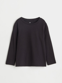 Лонгслів H&M модель 5663206ral_Черный Фото