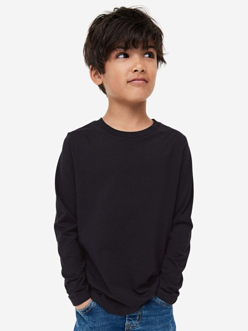 Лонгслив H&M модель 5663206ral_Черный Фото