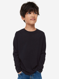 Лонгслів H&M модель 5663206ral_Черный Фото