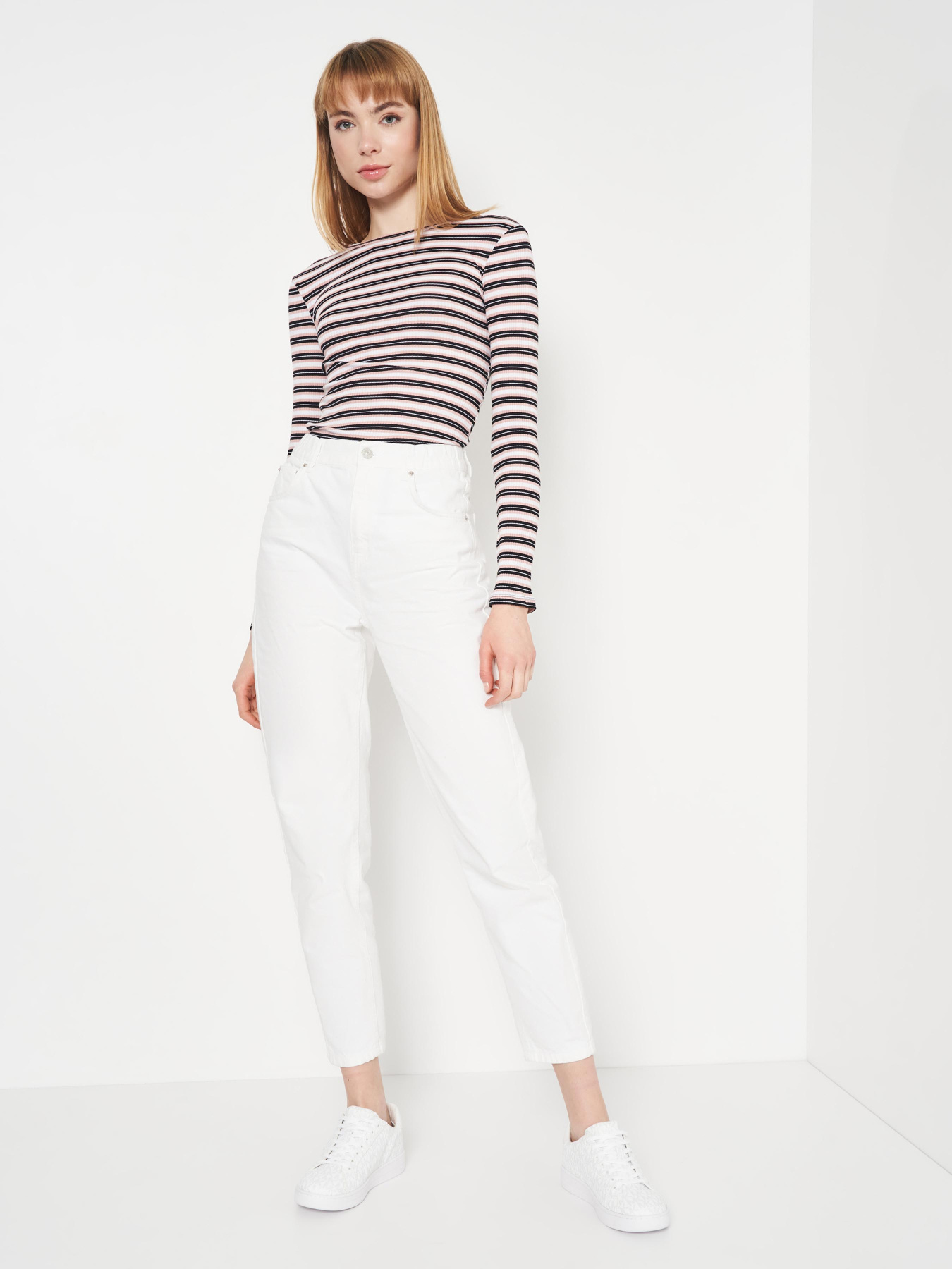 Лонгслив H&M модель 6885581wer_Бело-черный Фото