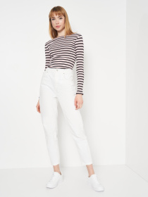 Лонгслив H&M модель 6885581wer_Бело-черный Фото