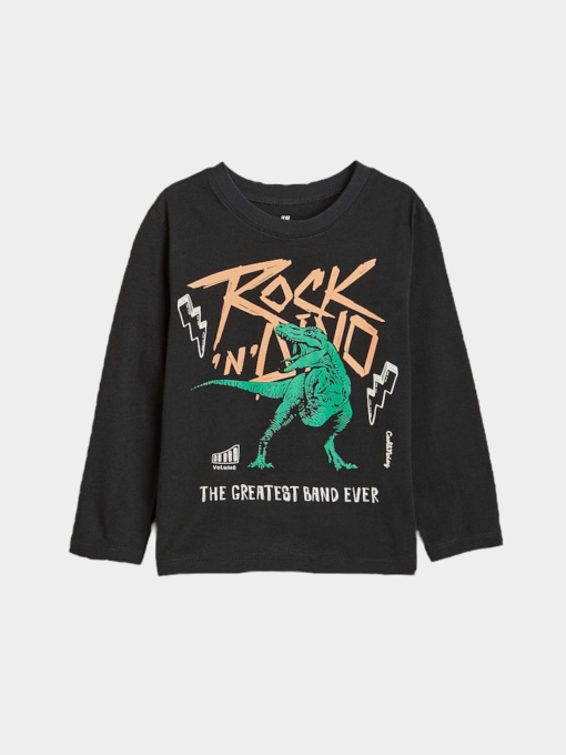 Лонгслив H&M модель 10742826kwer_Темно-серый Фото