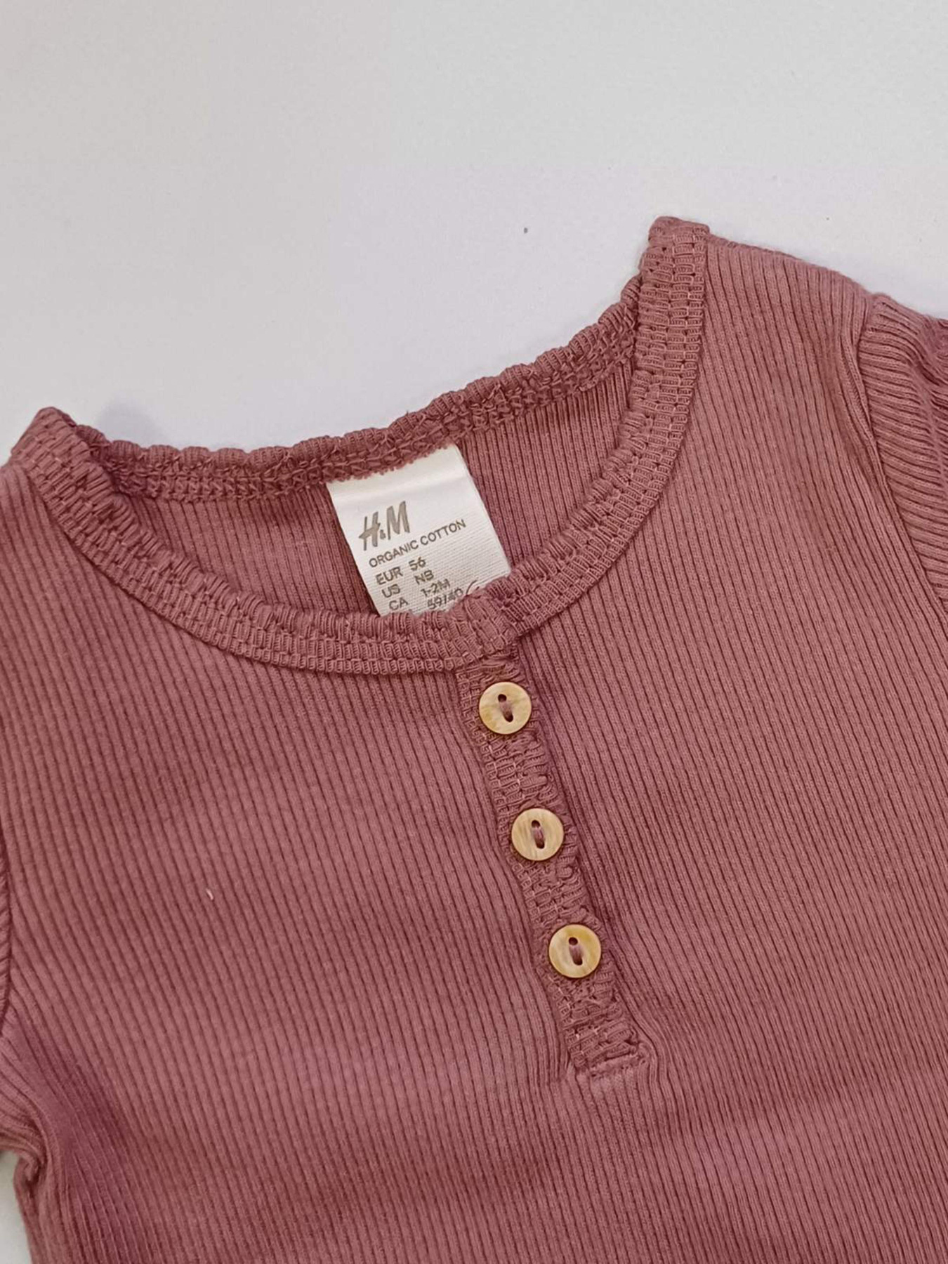 Лонгслів H&M модель 8834561kwer_Пудровый Фото