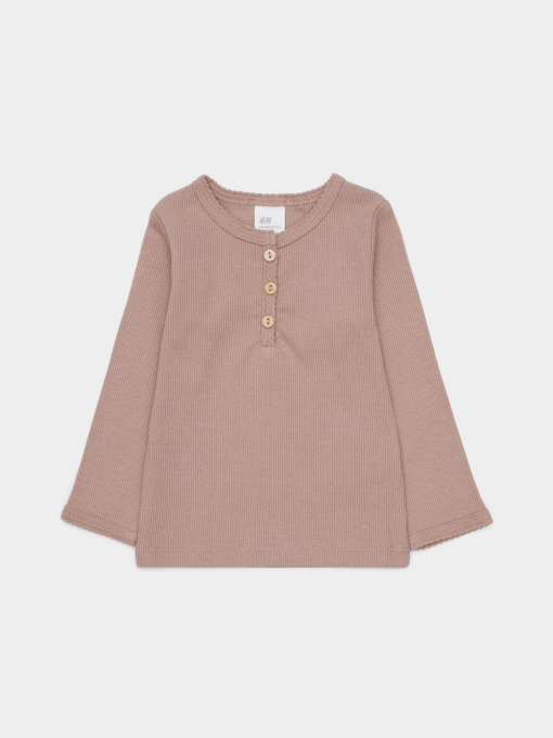 Лонгслив H&M модель 8834560kwer_Бежевый Фото