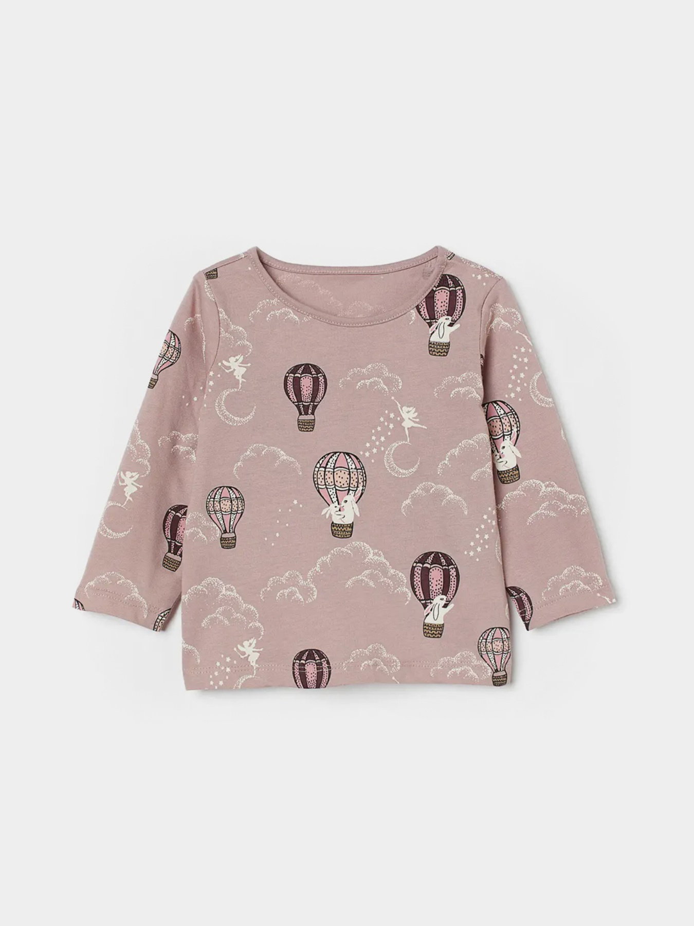 Лонгслив H&M модель 8947234kwer_Пудровый Фото