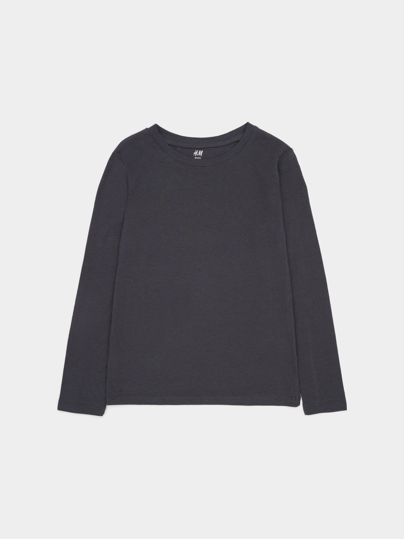 Лонгслив H&M модель 10983876kwer_Темно-серый Фото