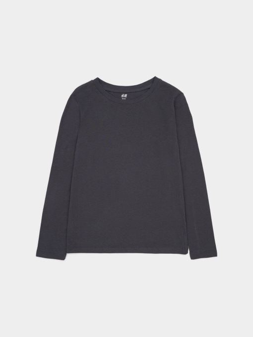 Лонгслив H&M модель 10983876kwer_Темно-серый Фото