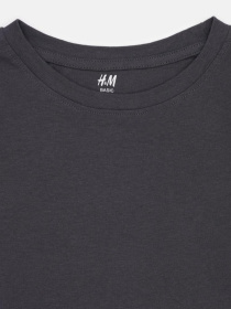 Лонгслив H&M модель 10983876kwer_Темно-серый Фото