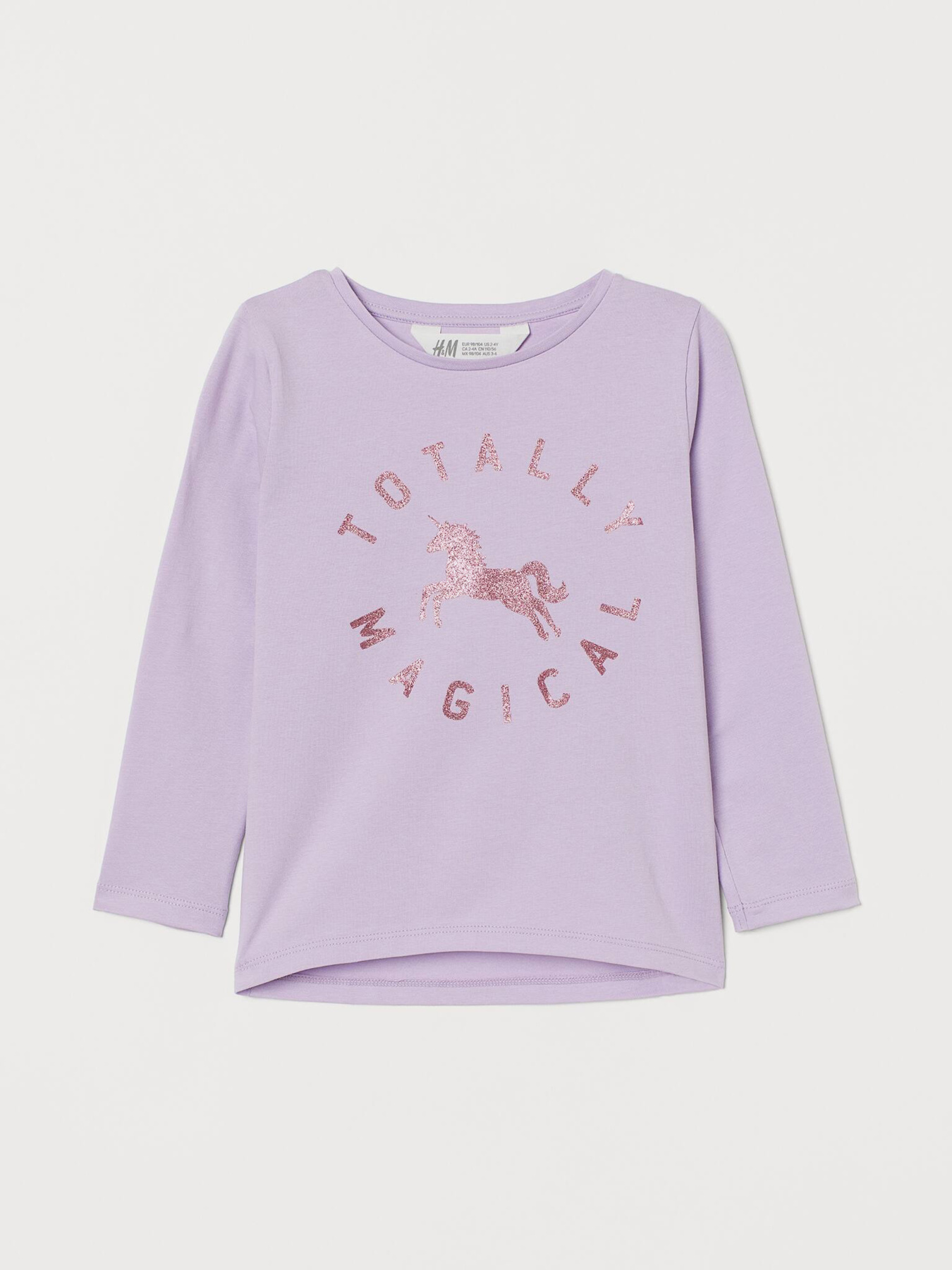 Лонгслив H&M модель 8061861kwer_Сиреневый Фото