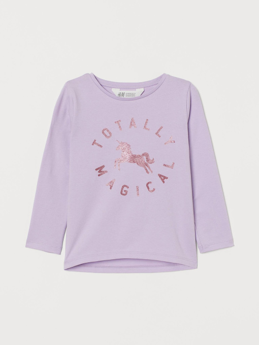 Лонгслів H&M модель 8061861kwer_Сиреневый Фото