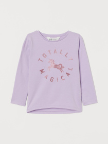 Лонгслів H&M модель 8061861kwer_Сиреневый Фото