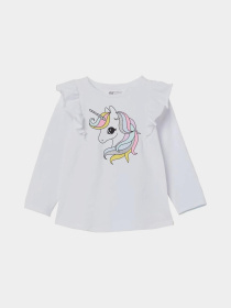 Лонгслів H&M модель 8700434kwer_Белый Фото