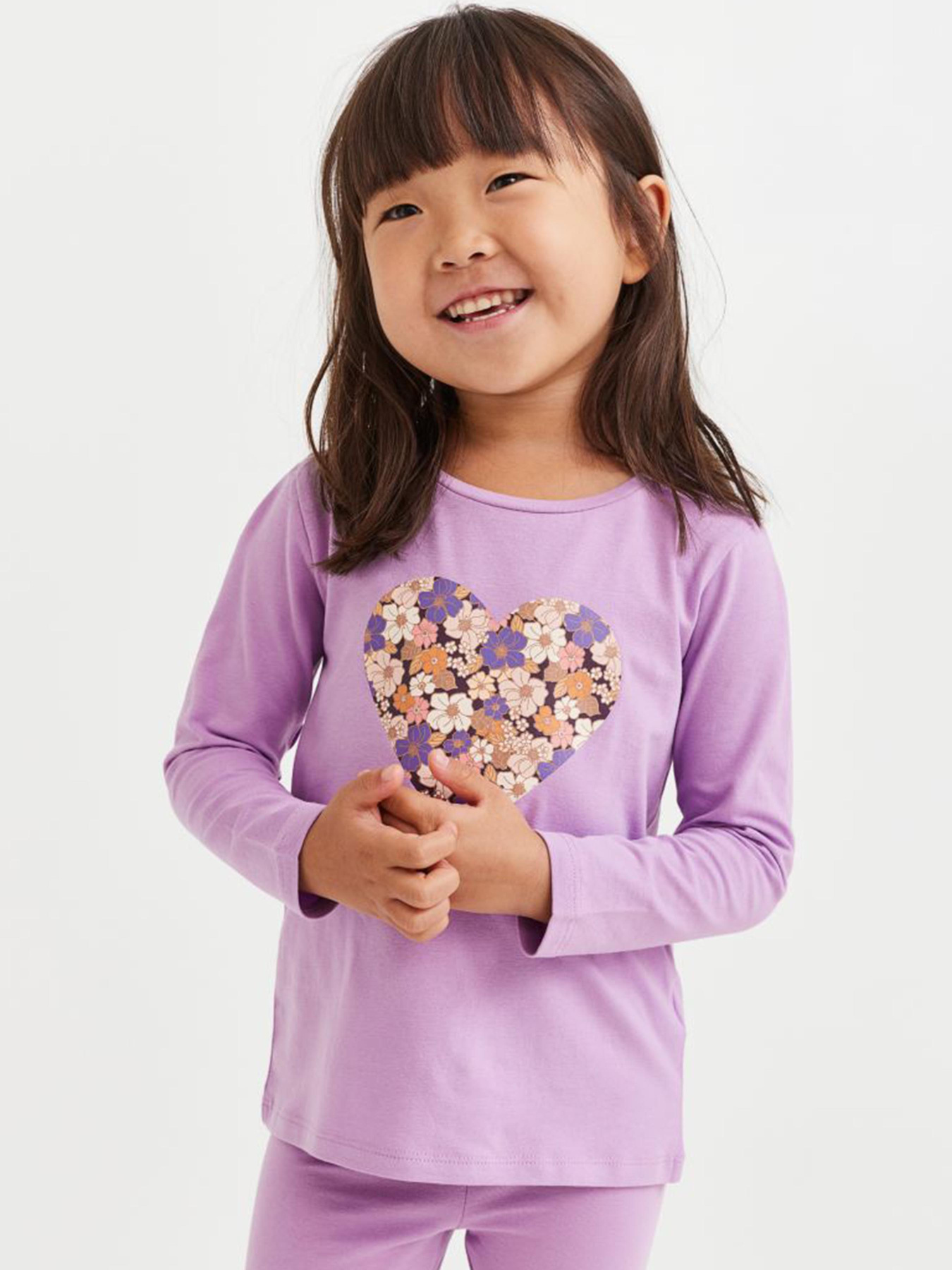 Лонгслив H&M модель 9373356kwer_Лиловый Фото