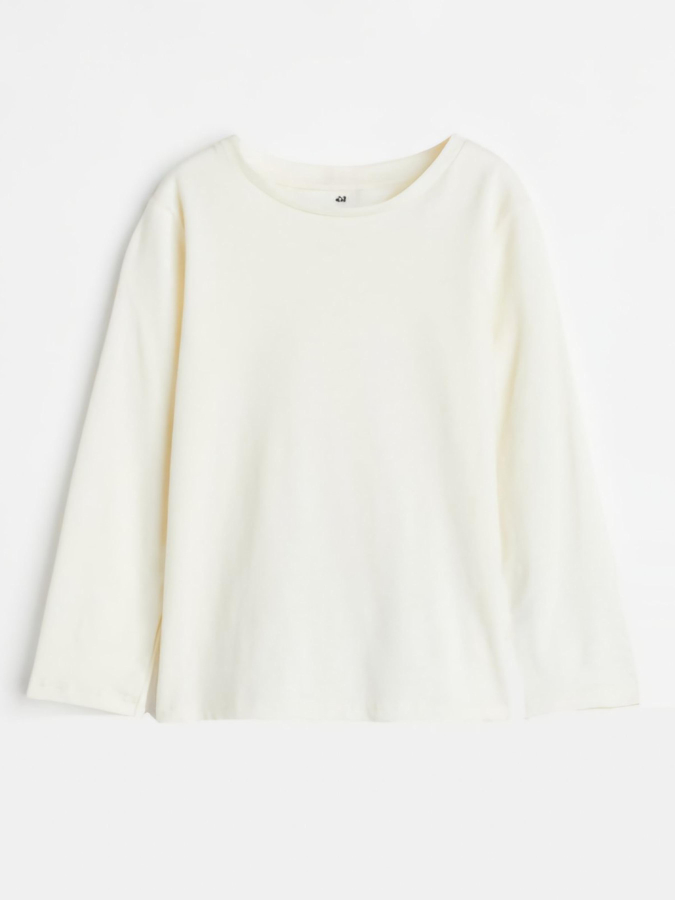 Лонгслив H&M модель 5751566kwer_Молочный Фото