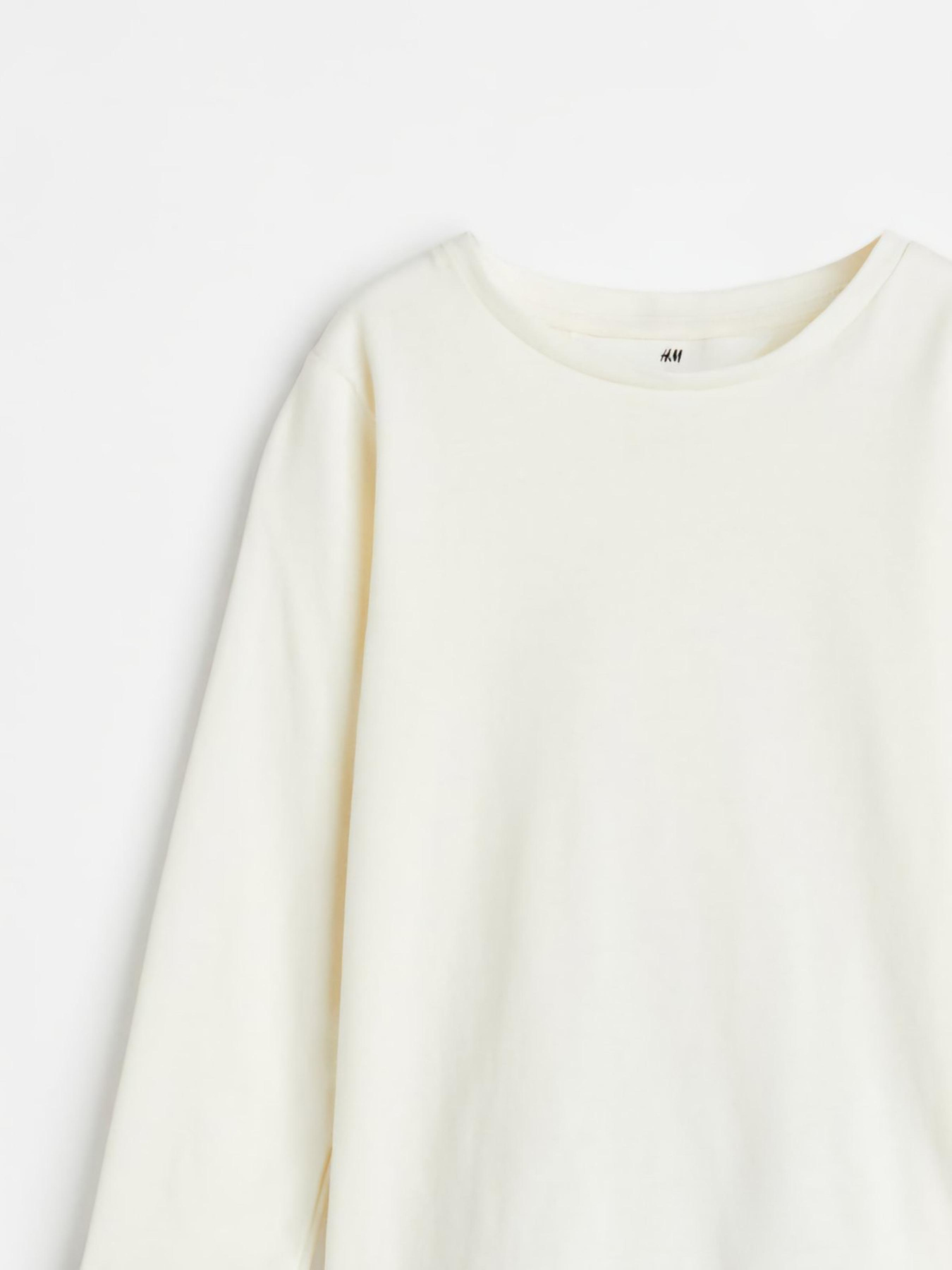 Лонгслів H&M модель 5751566kwer_Молочный Фото