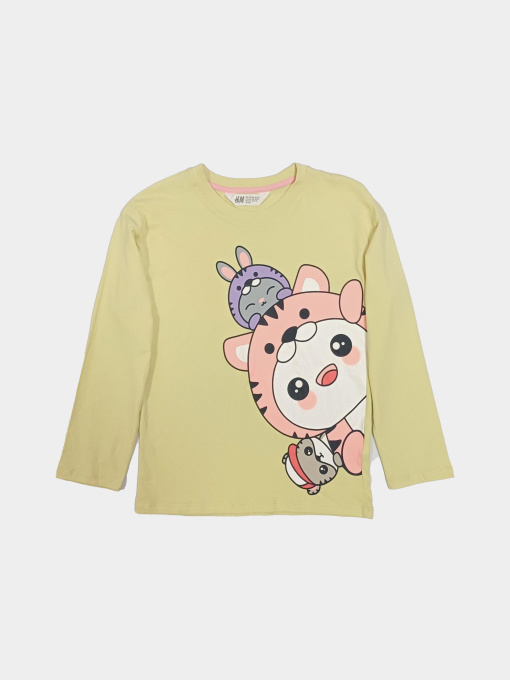 Лонгслив H&M модель 10586535kwer_Лимонный Фото