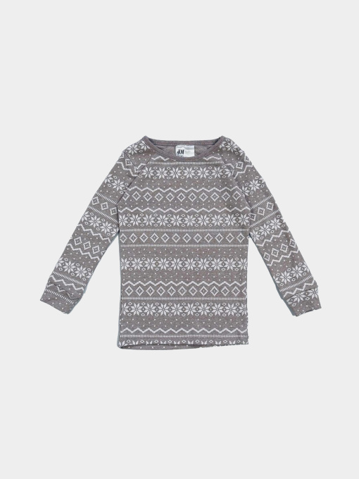 Лонгслив H&M модель 10117156kwer_Светло-серый Фото