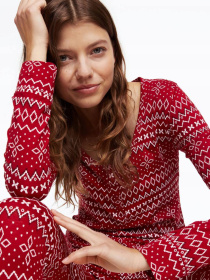 Верх пижамы H&M модель 10360416wer_Красный Фото