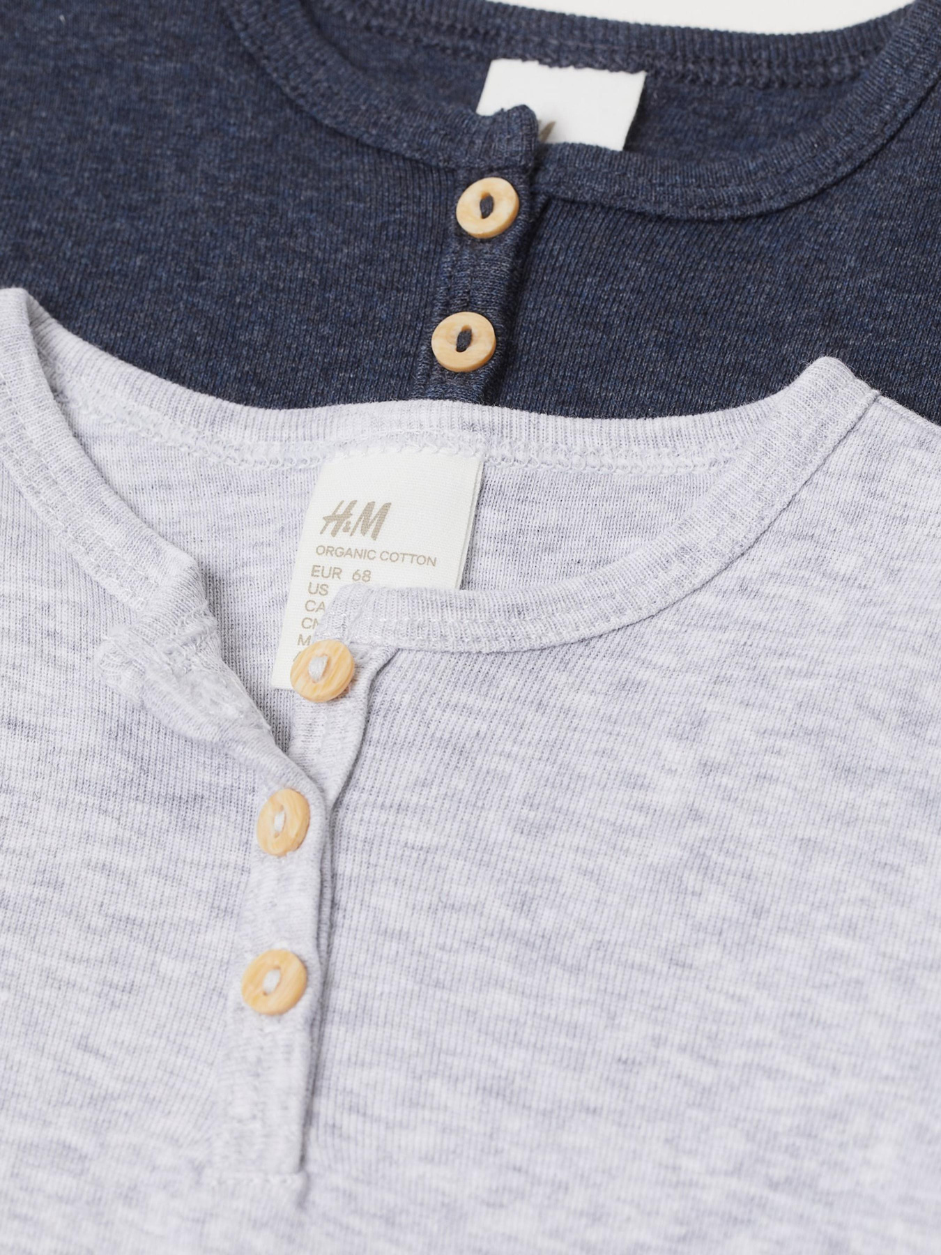 Набор лонгсливов H&M модель 8599262kwer_Серо-синий Фото