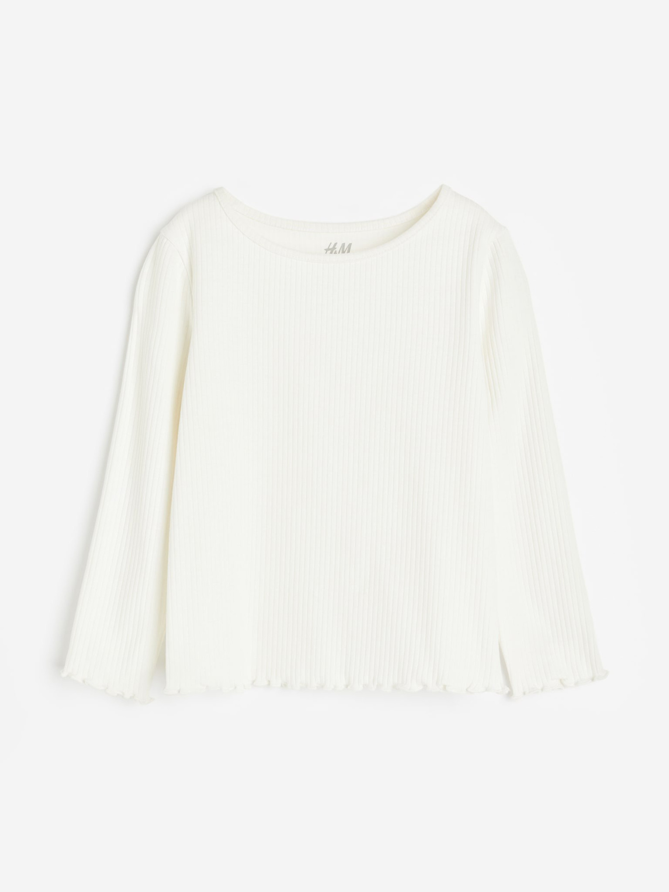 Лонгслив H&M модель 10879216kwer_Молочный Фото