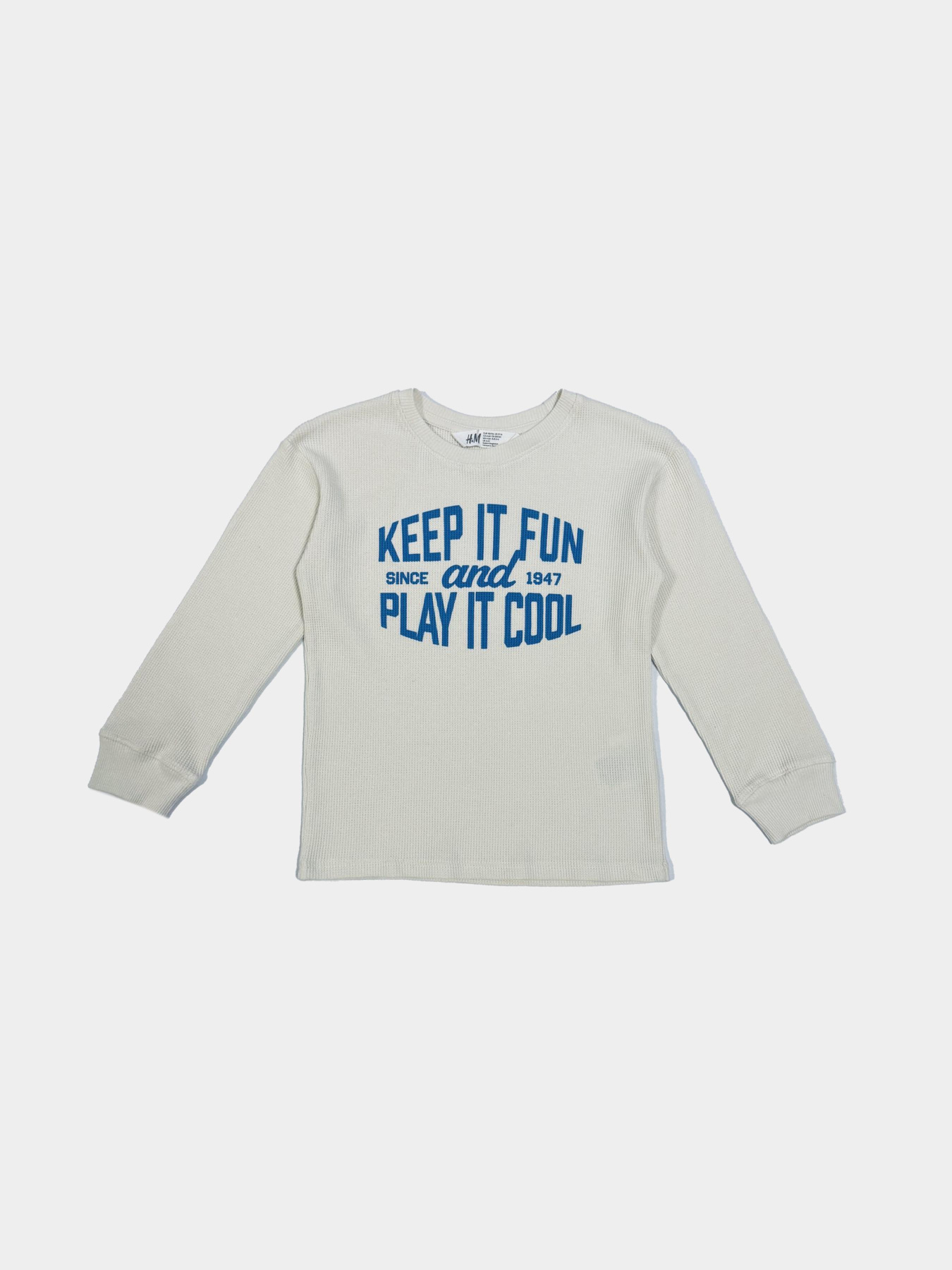 Лонгслив H&M модель 1047354kwer_Молочный Лонгслив H&M модель 1047354kwer_Молочный Фото