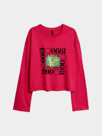 Лонгслив H&M модель 5585247dlog_Красный Фото