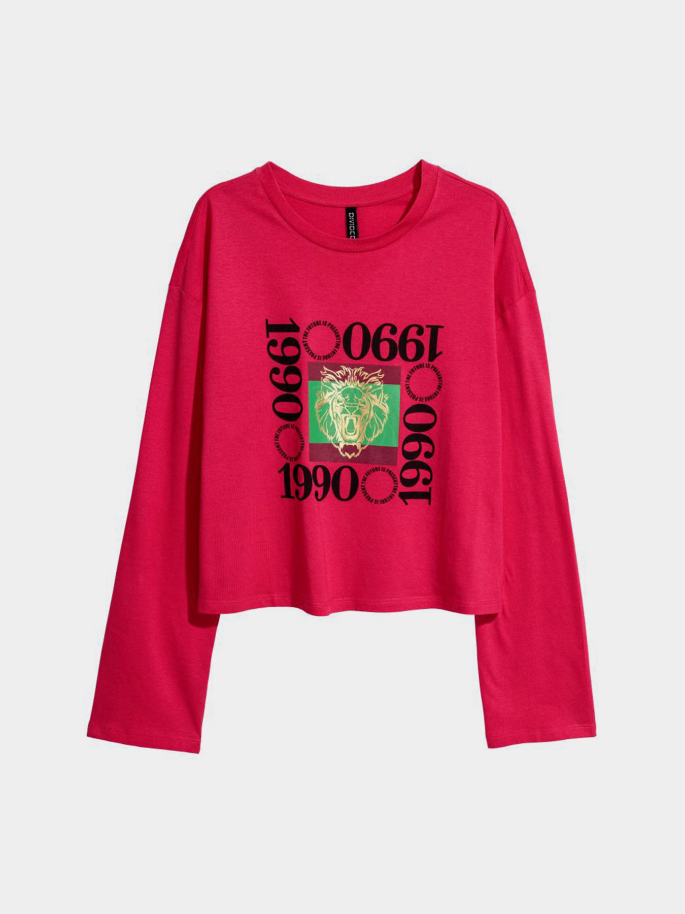 Лонгслив H&M модель 5585247dlog_Красный Фото