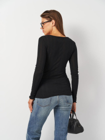 Лонгслив H&M модель 5557001ral_Черный Фото