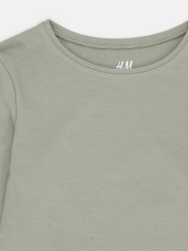 Лонгслив H&M модель 5751567ral_Оливковый Фото