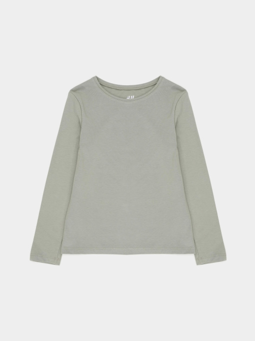 Лонгслив H&M модель 5751567ral_Оливковый Фото