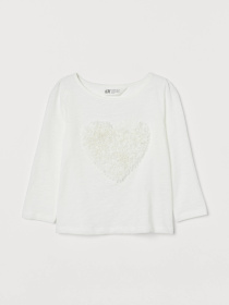 Лонгслив H&M модель 2525881kwer_Белый Фото