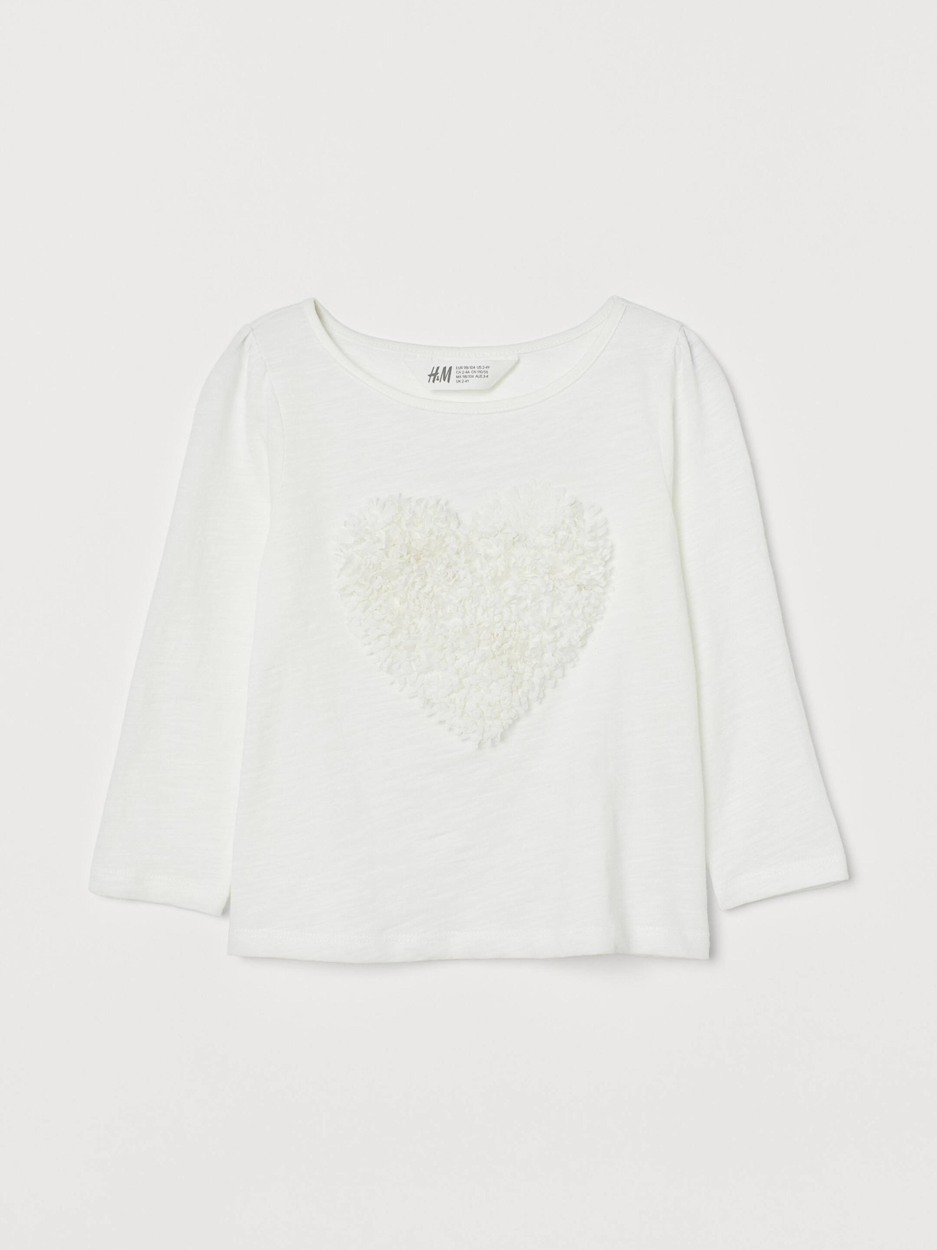 Лонгслив H&M модель 2525881kwer_Белый Фото