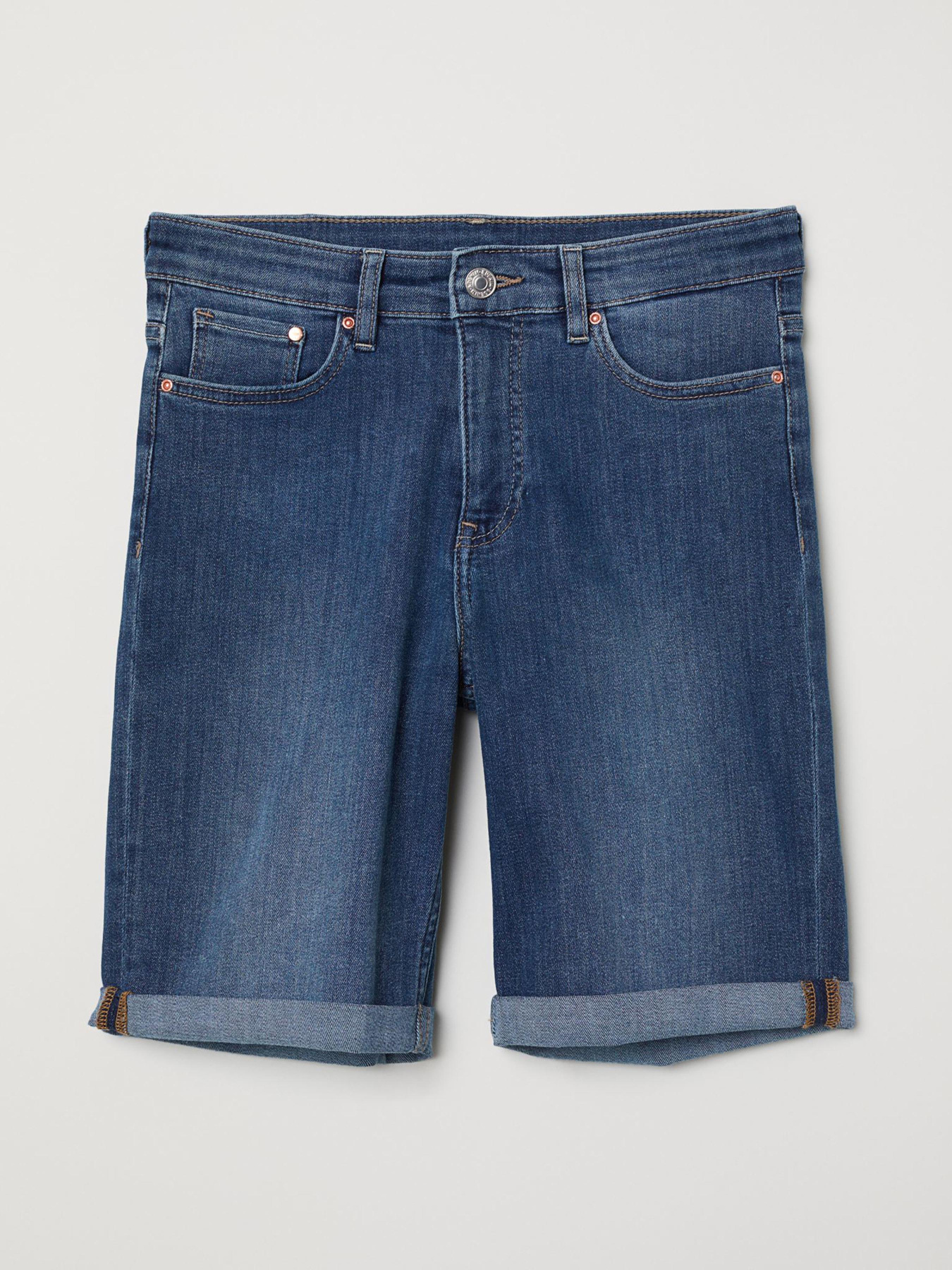 Шорты джинсовые H&M модель 6632828log_Синий Фото