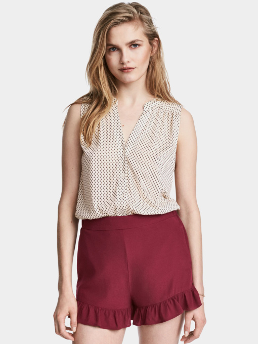 Шорты H&M модель 5124935RP12_бордовый Фото