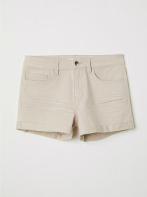 Шорти джинсові H&M модель 6035828log_Светло-бежевый Фото