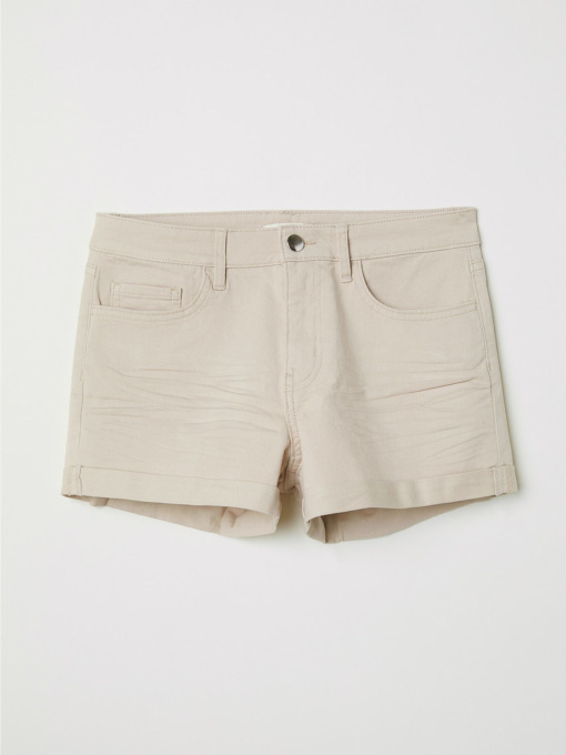 Джинсові шорти H&M модель 6035828log_Светло-бежевый Фото