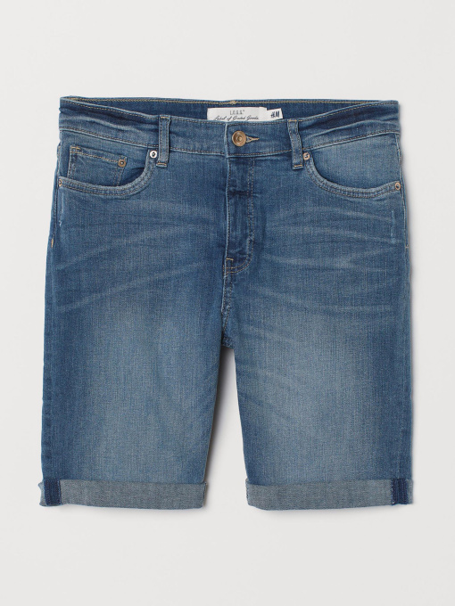 Шорты джинсовые H&M модель 5125085log_Голубой Фото